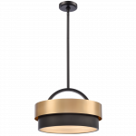 Valgusti rippuv CosmoLight Coburg P04760BR, E14, 4 x 40 W, must v.