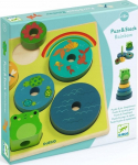 Puidust pusle Djeco Puzz & Stack Rainbow, 3.5 cm, mitmev&auml;rviline, 7 tk
