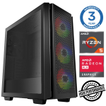 Statsionaarne arvuti Intop RM71850NS AMD Ryzen 5 5500, DDR4 16 GB, SSD+HDD 500 GB 4 TB, AMD Radeon RX 580 8 GB GDDR5