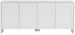 Konsoollaud Nordure Arlen, valge v., 45 cm x 180 cm x 80 cm