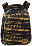 Kooli seljakott CoolPack Turtle Don&acute;t Do It, must v./oranž v., 40 cm x 29 cm x 14 cm