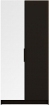 Riidekapp Mirtillo With Mirror, must v., 60 cm x 100 cm x 216 cm, peegliga, 2 tk