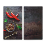 L&otilde;ikelaudade komplekt Zeller Peppers, must v./punane v., 52 cm x 30 cm