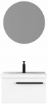 Vannitoa m&ouml;&ouml;bli komplekt Kalune Design Bulu, valge matt v., 46 cm x 65 cm x 41 cm