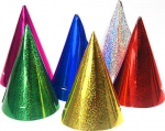 M&uuml;ts, komplekt Party Deco Holographic, mitmev&auml;rviline, 16 cm, 120 tk