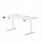 S&uuml;learvutilaud reguleeritava k&otilde;rgusega Diablo Chairs X-Forge 1600, 160 cm x 70 cm, 73 - 120 cm, valge v.