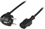Voolujuhe Deltaco DEL-111A CEE 7/7 plug Male, IEC C13 Male, 10 m, must v.