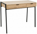 Kirjutuslaud sahtlitega Akord Furniture Factory Zentia, 100 cm x 45 cm, 80.5 cm, must v./artisan oak v.
