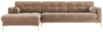 Nurgadiivan Cosmopolitan Design Bali Bluvel 28, kuld v./beige melange v., vasak, 185 x 293 cm x 75 cm