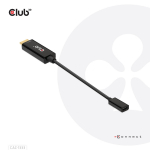 Adapter Club 3D CAC-1333 HDMI, USB Type C, 0.22 m, must v.