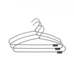Riidepuu Brabantia, valge v./must v., 3 tk