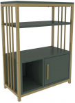 P&otilde;randariiul Kalune Design Letos 875ZNA4529, kuldne v./roheline v., 80 cm x 60 cm x 29.6 cm