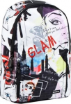Kooli seljakott Starpak Glam, valge v./mitmev&auml;rviline, 30 cm x 15 cm x 43 cm