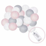 J&otilde;ulutuled Springos CL0048, 4.1 m, kollane v., 20 LED, Valge v./Roosa v./Hall v.