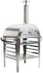 Puuk&uuml;ttega pizzaahi koos alusega GrillSymbol Pizzo-set-inox, 100 cm x 81 cm x 182 cm