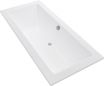 Vann, teisaldatav Mexen Cube Cube, 180 cm x 80 cm x 51 cm, ristk&uuml;lik, valge/kroom