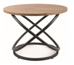 Kohvilaud Eos D, tamm v./must v., 60 cm x 60 cm x 45 cm