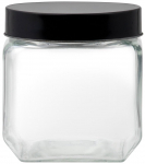 Kuivaine konteiner Domotti Milos, 0.9 l, l&auml;bipaistev/must