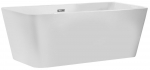 Vann, teisaldatav Besco Evita, 160 cm x 80 cm x 58 cm, ristk&uuml;lik, valge v./kroom v.