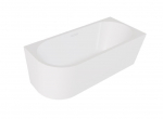 Vann, teisaldatav Besco Zoya, 170 cm x 80 cm x 59 cm, nurga-, valge