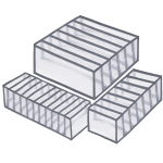 Korraldaja, organiseerijate komplekt Springos HA3115, hall v., 32 x 32 x 12 cm