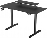 Kirjutuslaud ja riiul reguleeritava k&otilde;rgusega Ultradesk Highlander, must v.