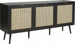 Kapp Beliani Opoco, must v./pruunikas v., 40 cm x 150 cm x 71 cm