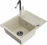 K&ouml;&ouml;givalamu koos kraaniga Mexen Enzo, graniit, 57.6 cm x 46.5 cm x 17.4 cm, must/h&otilde;be/beež