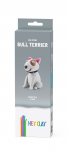 Savistkujukeste valmistamise komplekt, koer Hey Clay Bull Terrier, valge v./hall v.