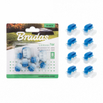 Piirdejuhtme konnektorid Bradas, l&auml;bipaistev/sinine, 8 tk