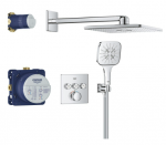 Peidetud termostaadiga du&scaron;ikomplekt Grohe Grohtherm SmartControl, kroom v.