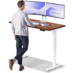 Arvutilaud reguleeritava k&otilde;rgusega Desktronic HomePro, 140 cm x 70 cm, 63 - 128 cm, valge v./p&auml;hklipuu v.