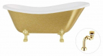 Vann, teisaldatav Besco Otylia Glam, 160 cm x 77 cm x 68.5 cm, ovaalne, kuldne