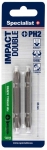 Kruvikeeraja otsikute komplekt Specialist+ Impact Double, PH2, 65 mm, 1/4"