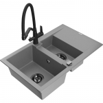 K&ouml;&ouml;givalamu koos kraaniga Mexen Gaspar, graniit, 73.7 cm x 47.5 cm x 17.7 cm, grey+black