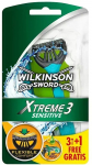 Raseerija, &uuml;hekordne Wilkinson Sword Xtreme3 Sensitive, 4 tk