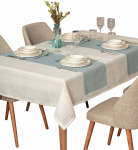 Laudlina ja liniku komplekt ristk&uuml;likukujuline Mijolnir Jasmine, kreemjasvalge, 155 x 220 cm, 35 x 130 cm, 2 tk