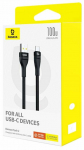 Juhe Baseus P10311804111-01, USB Type C/USB Type A, 200 cm, must v., 100 W