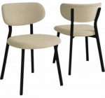 Toolide komplekt Kalune Design Toldy 240CHR4217, matt, must v./kreemjasvalge, 45 cm x 45 cm x 85 cm, 2 tk