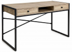 Kirjutuslaud sahtlitega Akord Furniture Factory Elonis, 123 cm x 48 cm, 80.5 cm, must v./sonoma tamm v.