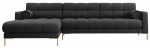 Nurgadiivan Cosmopolitan Design Bali Neve 97, kuld v./tumehall v., vasak, 185 x 293 cm x 75 cm