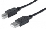 Juhe Manhattan USB-A - USB-B USB 2.0 A male, USB 2.0 B male, 1.8 m, must v.