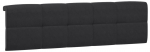 Voodipeats kahekohaline Headboard Upholstered Cover, must v., ilma madratsita