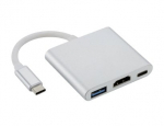 Adapter Fusion 3in1 USB-C Multiport Adapter / USB 3.0 / HDMI / USB-C USB-C, HDMI, h&otilde;be v.
