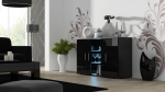 Kapp Cama Meble Soho S7 120, must v./tumehall v., 120 cm x 41 cm x 80 cm