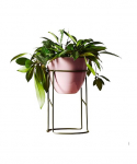 Lillepoti alus 210818, 19 cm x 19 cm, 28 cm, metall, must