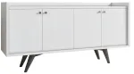 Kummut Kalune Design Bergen 811MDD3424, valge v., 75 cm x 150 cm x 40 cm