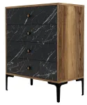 Kummut Kalune Design Lizbon 541, must v./p&auml;hklipuu v., 90.7 cm x 76 cm x 40 cm