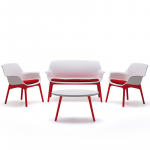 Aiam&ouml;&ouml;bli komplekt Bica Luxor Lounge Set, valge v./punane v., 4 istekohta