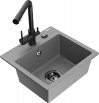 K&ouml;&ouml;givalamu Mexen Milo 6505-71-671600-70-B, graniit, 43.5 cm x 41 cm x 17.1 cm, must/hall